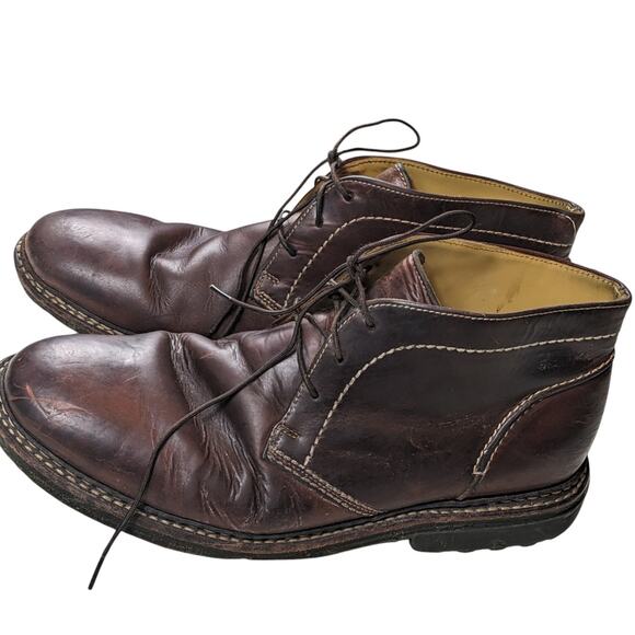 Johnston Murphy Shoes Ankle Boots Mens 9.5M Leather Brown Lace Up Casual Chukka main image 12